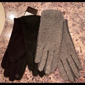 Janice Black and Gray Touch Gloves